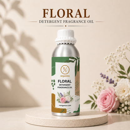 Floral Detergent Fragrance Oil with a fresh floral and laundry-inspired aroma, offering a clean, elegant, and long-lasting fragrance ideal for detergents, fabric care, soaps, candles, and home fragrance products.