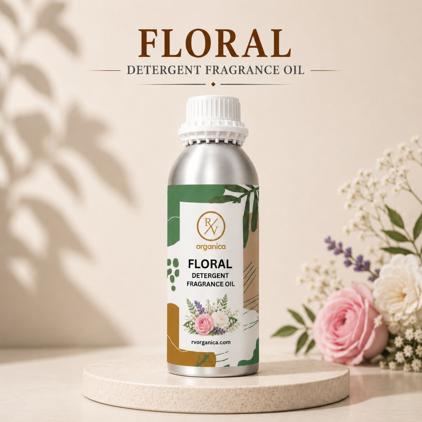 Floral Detergent Fragrance Oil with a fresh floral and laundry-inspired aroma, offering a clean, elegant, and long-lasting fragrance ideal for detergents, fabric care, soaps, candles, and home fragrance products.