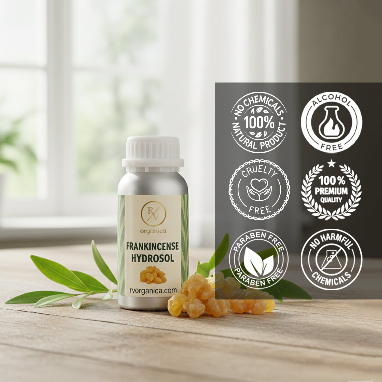 Frankincense Hydrosol alcohol-free and paraben-free natural mist – cruelty-free herbal water with no harmful chemicals