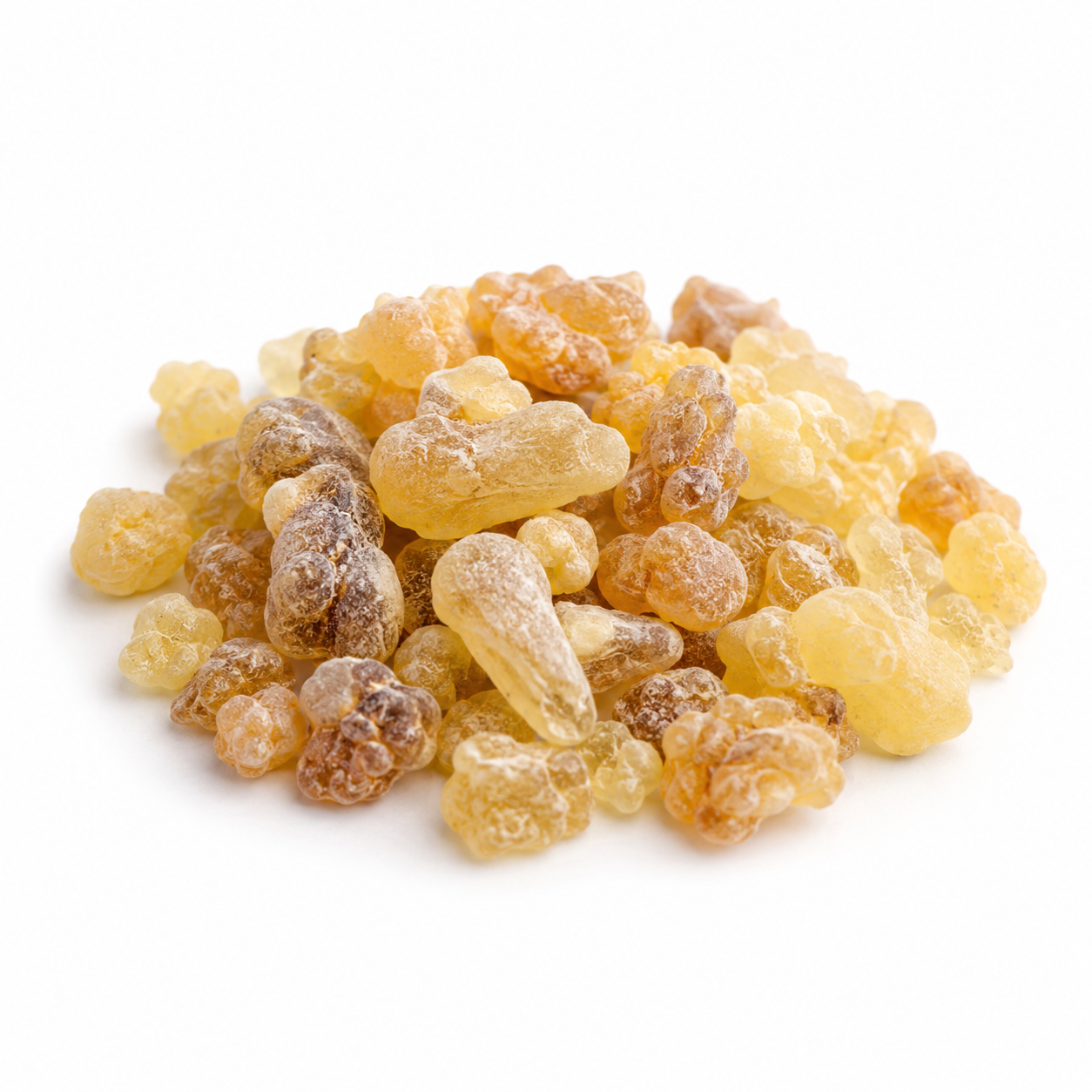 RV Organica Frankincense resin tears raw natural gum on white background