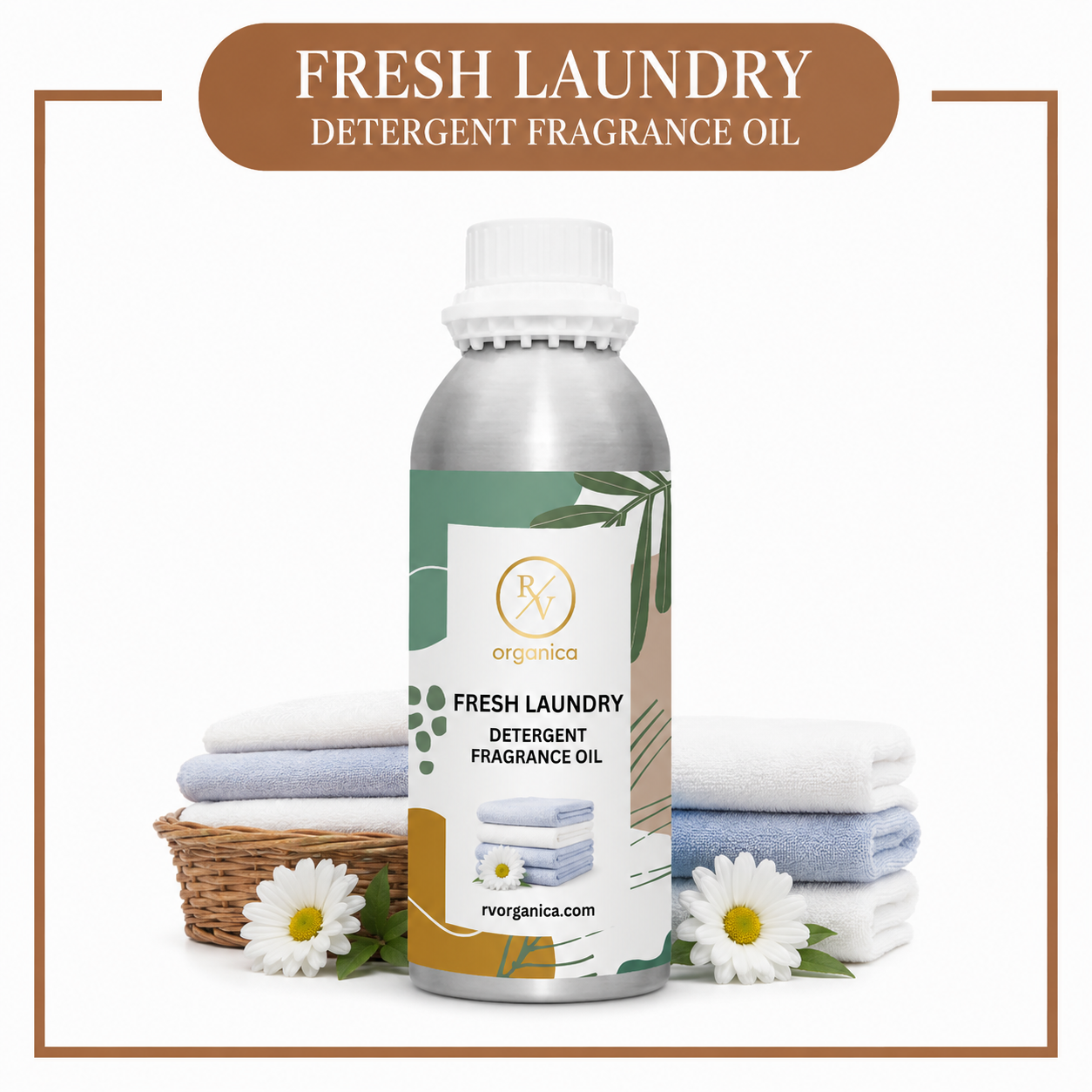 Fresh Laundry Detergent Fragrance Oil by RV Organica for liquid and powder detergent manufacturing in bulk