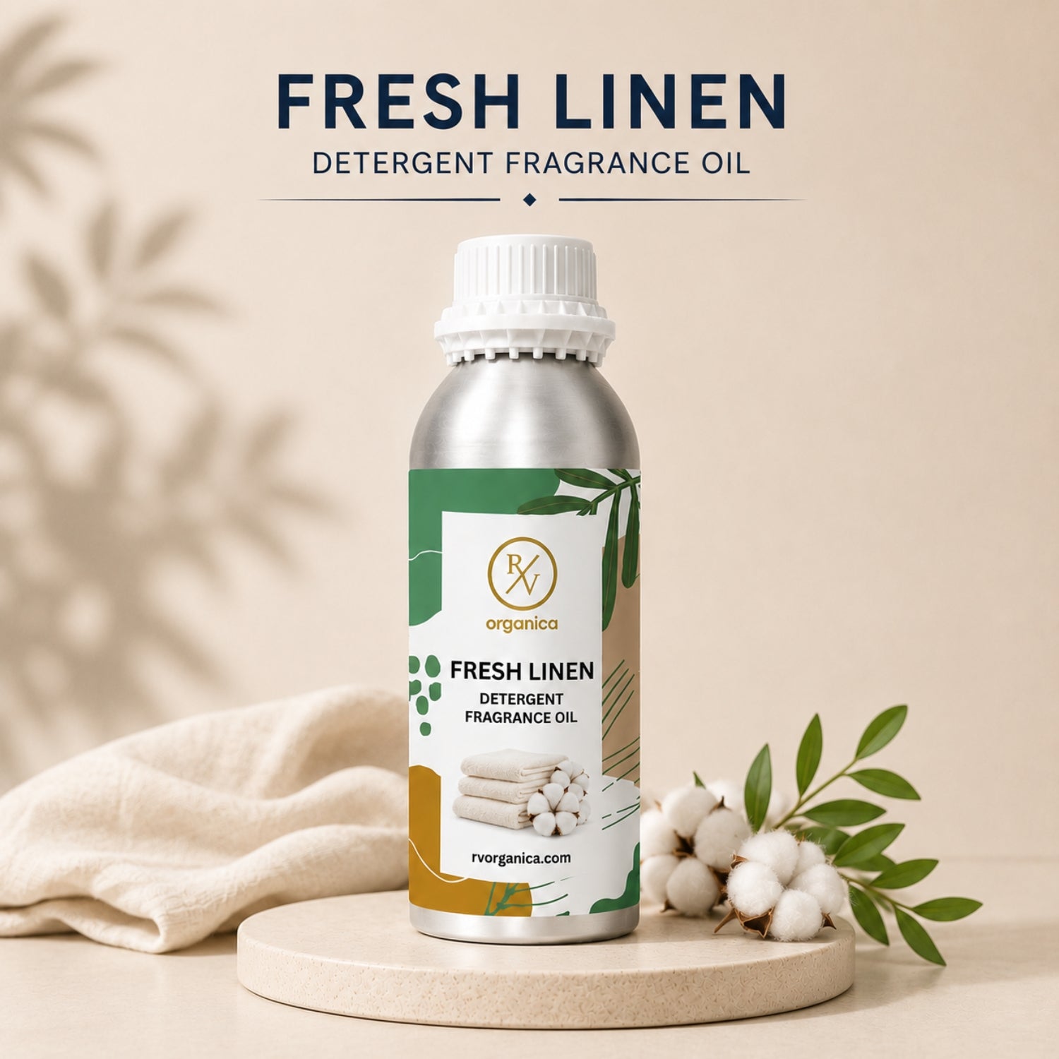 Fresh Linen Detergent Fragrance Oil with a crisp, clean, and fresh laundry aroma, offering a refreshing and long-lasting fragrance for detergents, fabric conditioners, soaps, and home care products.