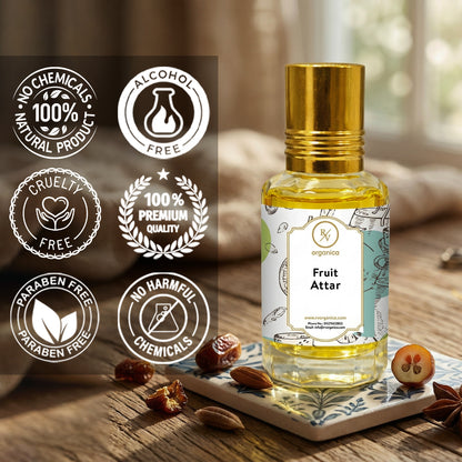 Fruit Attar no chemicals paraben free cruelty free alcohol free skin safe perfume oil