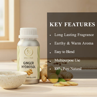 Ginger Hydrosol 100% pure natural herbal water – lightweight, earthy aroma and multipurpose skincare mist