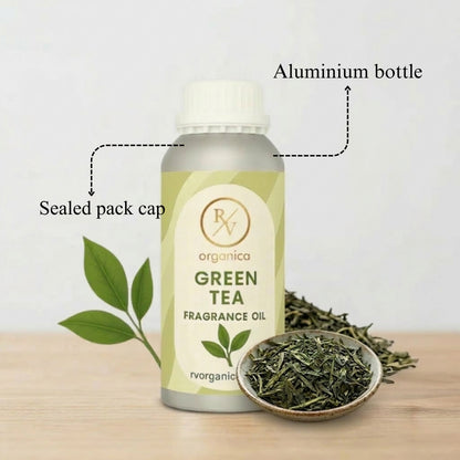 “Green tea fragrance oil sealed aluminium bottle leak proof premium packaging”