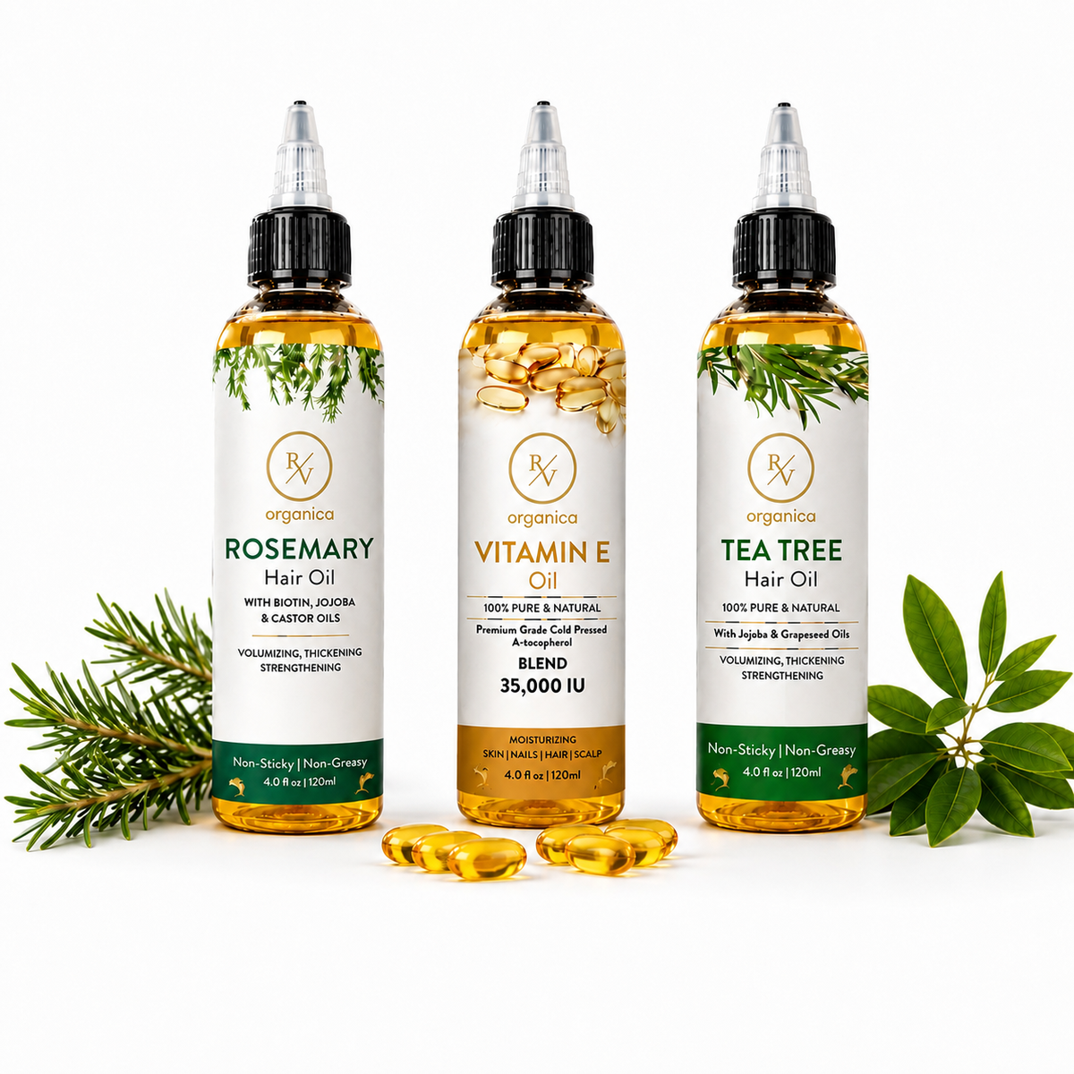Rosemary + Vitamin E + Tea Tree — Hair Growth & Care Combo