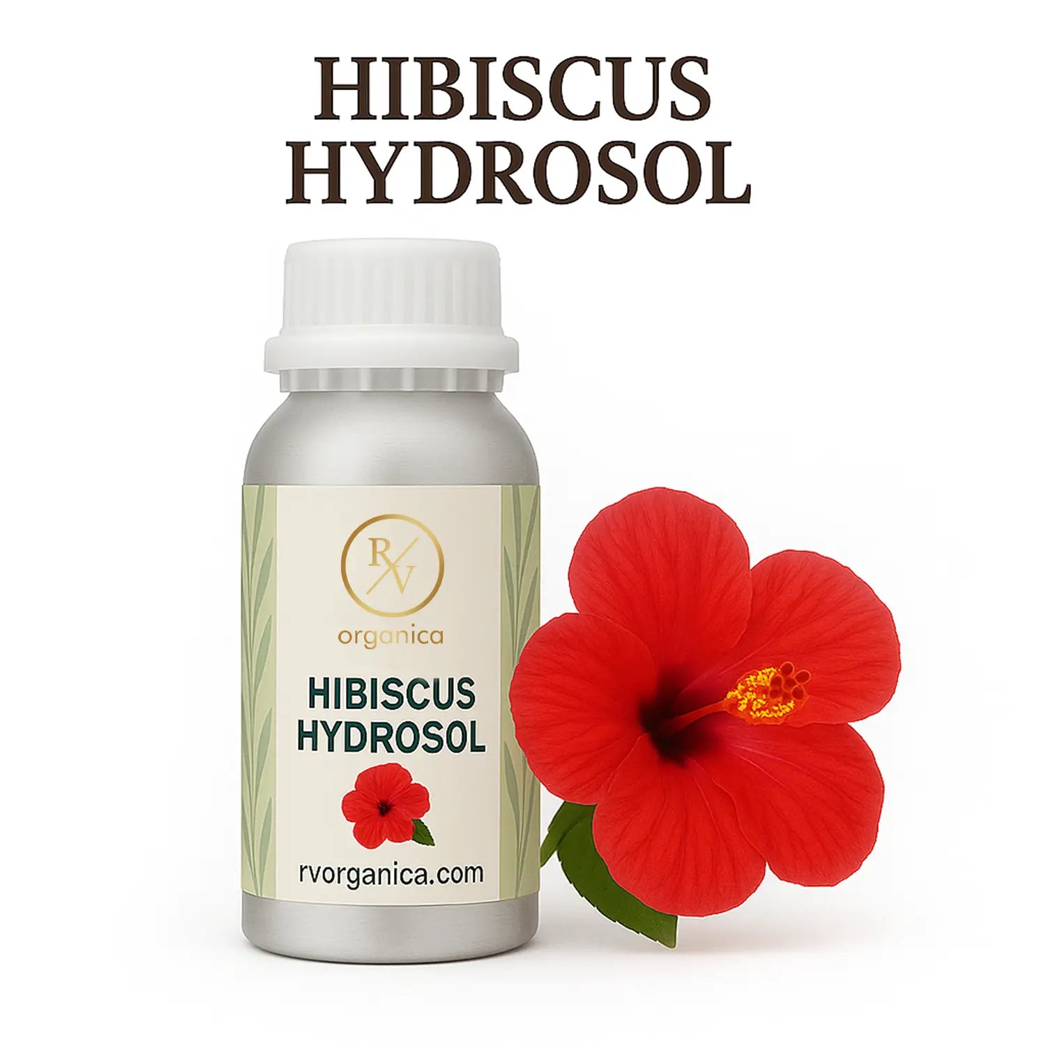Pure organic hibiscus floral water hydrosol toner for natural anti-aging skin care