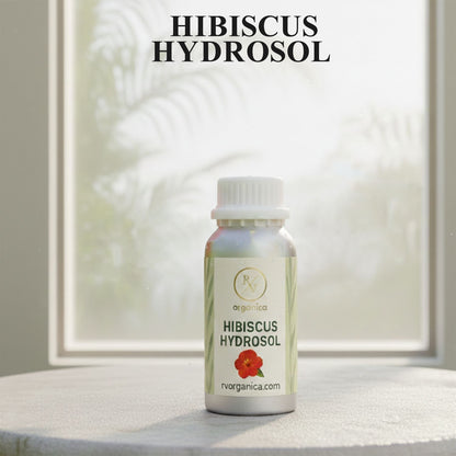 RV Organica Hibiscus Hydrosol natural floral water bottle for daily face mist and refreshing skincare routine