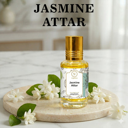 Jasmine Attar perfume oil bottle with label rich floral jasmine aroma long lasting attar fragrance