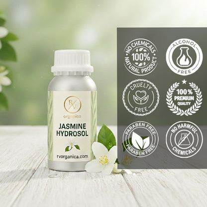 Jasmine Hydrosol 100 percent natural alcohol free paraben free cruelty free skincare product in premium aluminium packaging
