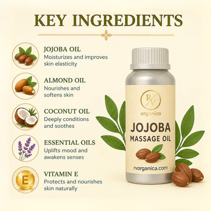 Key ingredients in jojoba massage oil for skin nourishment and care