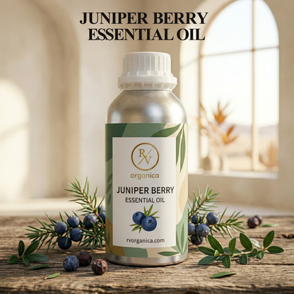 Juniper Berry Essential Oil bottle with label pure natural aromatic therapeutic essential oil

