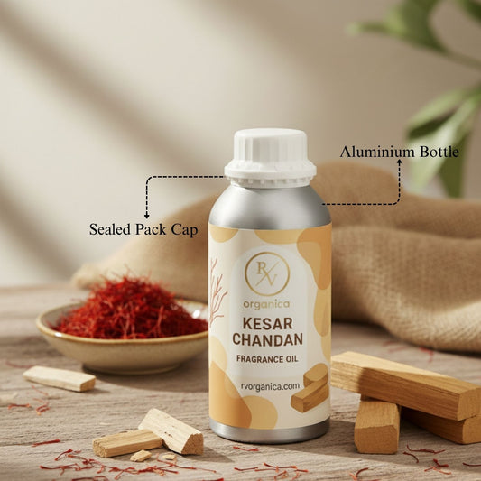 Kesar chandan fragrance oil sealed aluminium bottle premium long lasting aroma for candles soaps perfumes and diffusers - second image