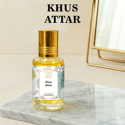 Kush Attar perfume oil bottle with label deep earthy woody long lasting traditional attar fragrance