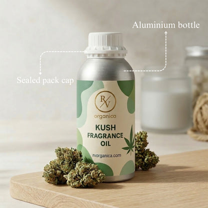 “Kush fragrance oil sealed aluminium bottle leak proof premium packaging”