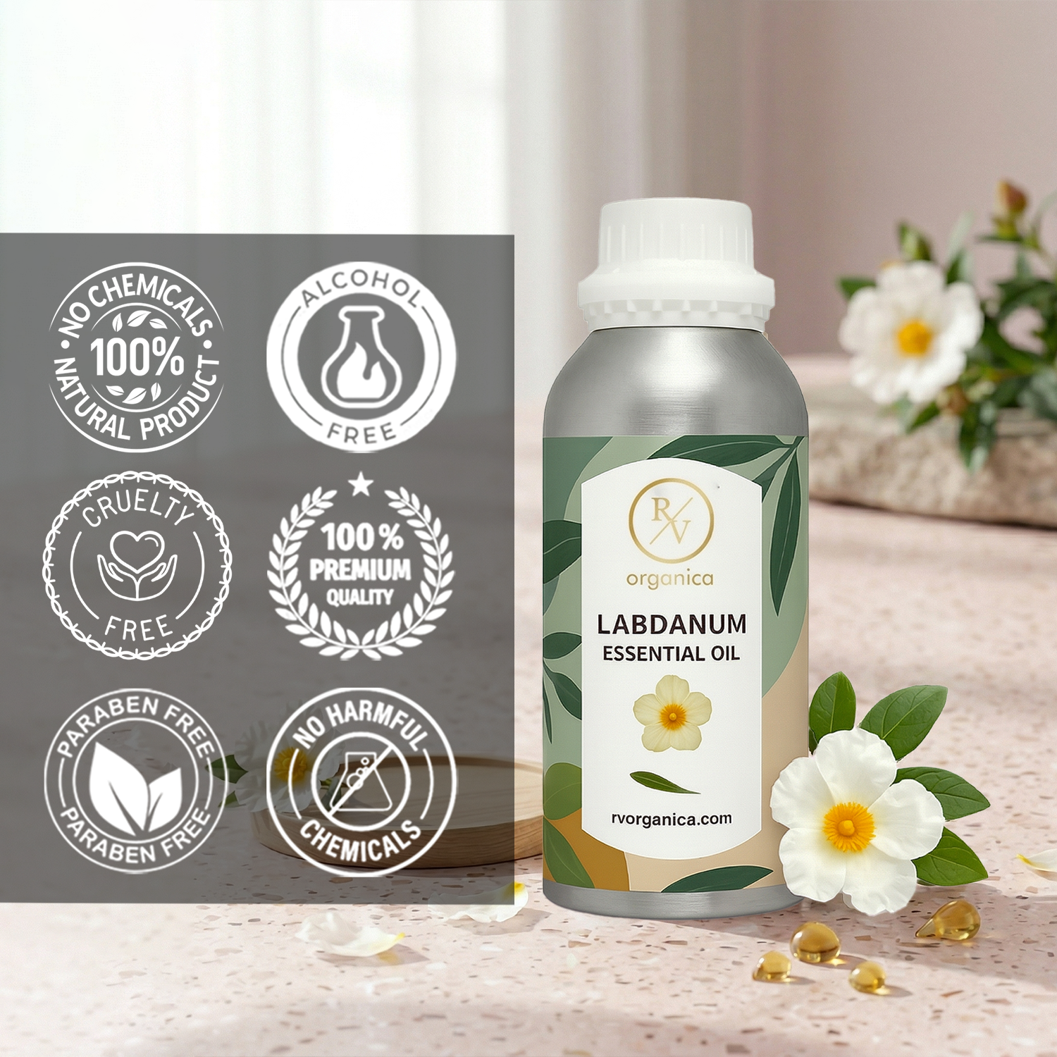 Labdanum Essential Oil no harmful chemicals paraben free cruelty free alcohol free essential oil
