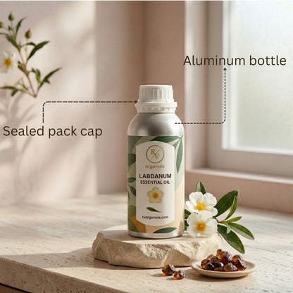 Labdanum Essential Oil sealed packed cap aluminium bottle premium quality pure natural essential oil
