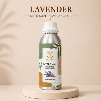 Lavender Detergent Fragrance Oil with a fresh floral and laundry-inspired aroma, offering a clean, calming, and long-lasting fragrance ideal for detergents, fabric care, soaps, candles, and home fragrance products.