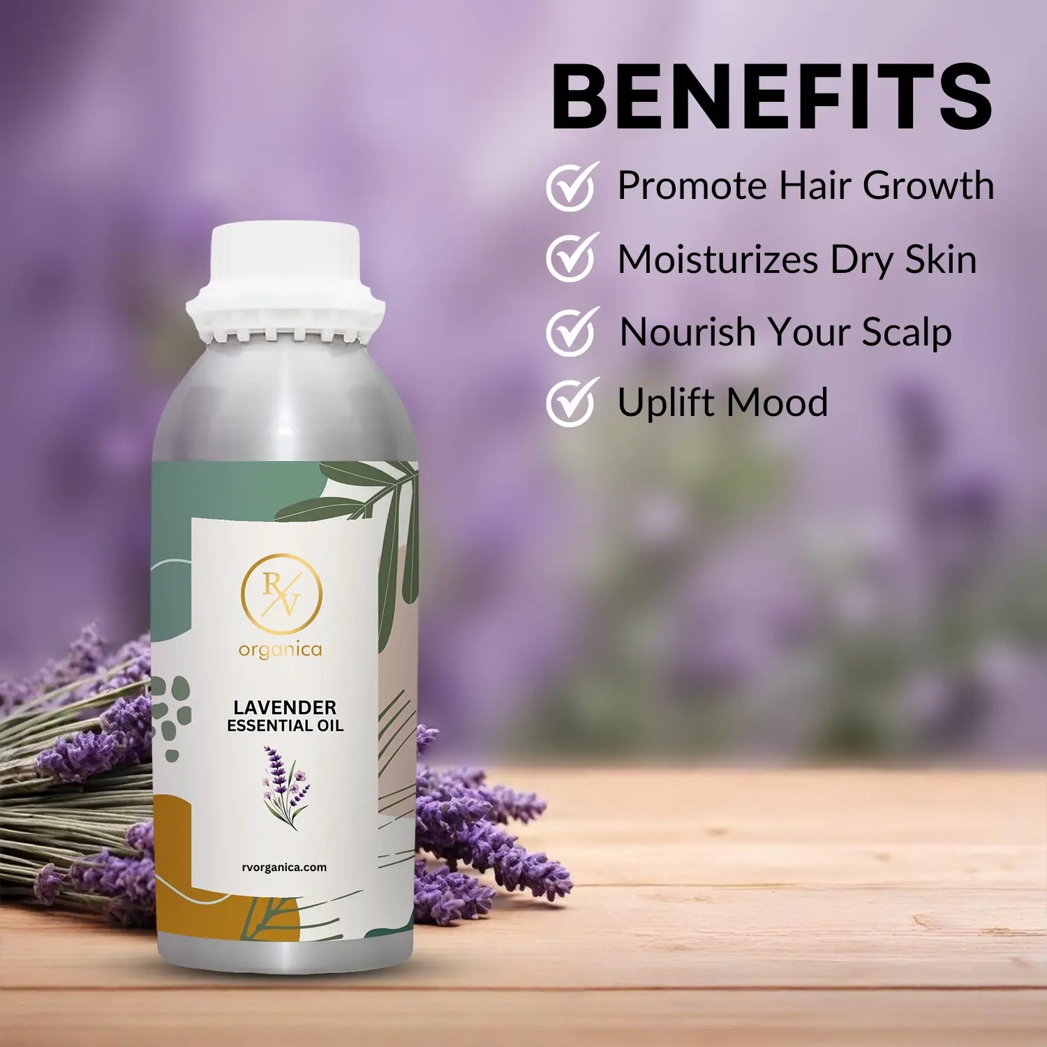 Pure Lavender Essential Oil for aromatherapy and skincare –RV Organica