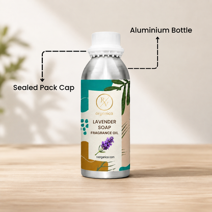 Sealed aluminium bottle of Lavender Soap Fragrance Oil with secure packaging, helping maintain freshness and premium fragrance quality.