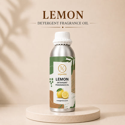Lemon Detergent Fragrance Oil with a fresh citrus and laundry-inspired aroma, offering a clean, refreshing, and long-lasting fragrance ideal for detergents, fabric care, soaps, candles, and home fragrance products.