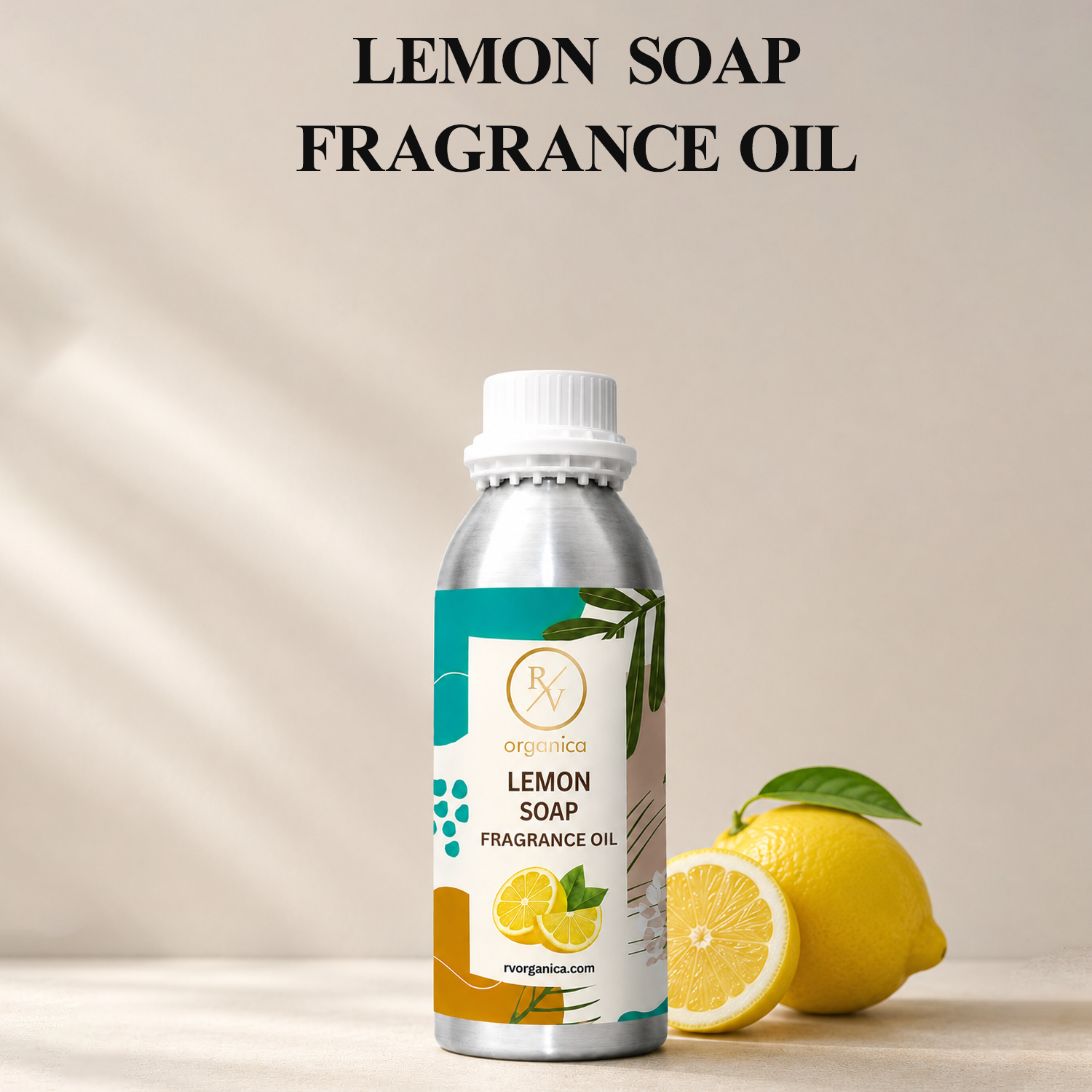 Lemon Soap Fragrance Oil with a fresh, zesty, and uplifting citrus aroma, offering a clean and long-lasting fragrance ideal for handmade soaps, liquid soaps, body washes, candles, and personal care products.