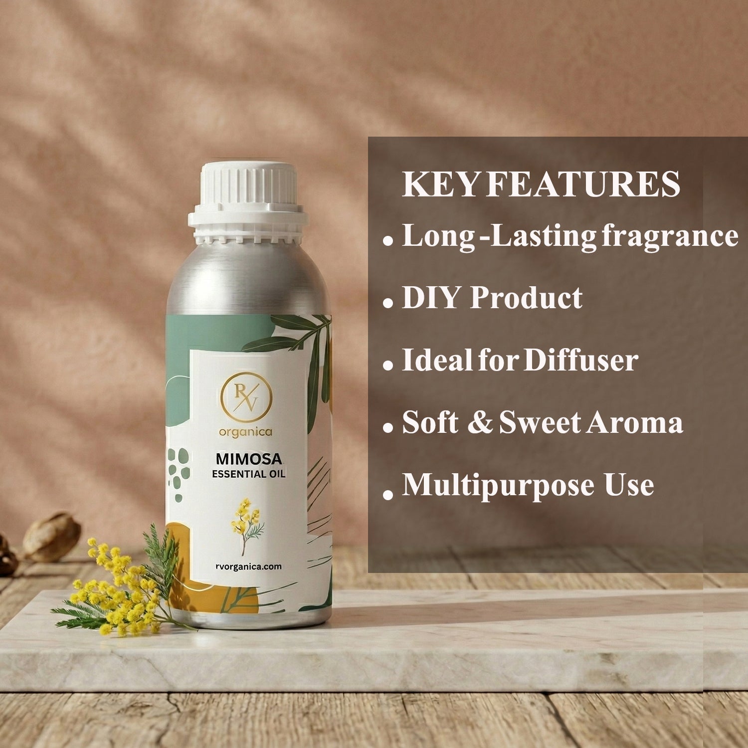 Mimosa Essential Oil key features pure natural aroma long lasting multipurpose essential oil