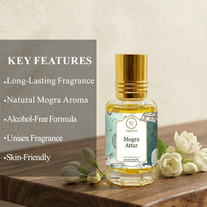 Mogra Attar key features long lasting sweet floral jasmine aroma alcohol free traditional attar for men and women