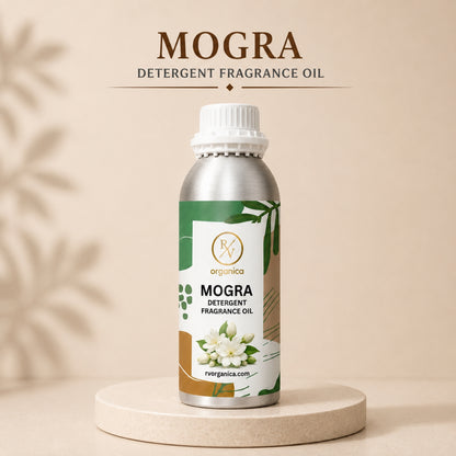 Mogra Detergent Fragrance Oil with a fresh floral and laundry-inspired aroma, offering a clean, elegant, and long-lasting fragrance ideal for detergents, fabric care, soaps, candles, and home fragrance products.