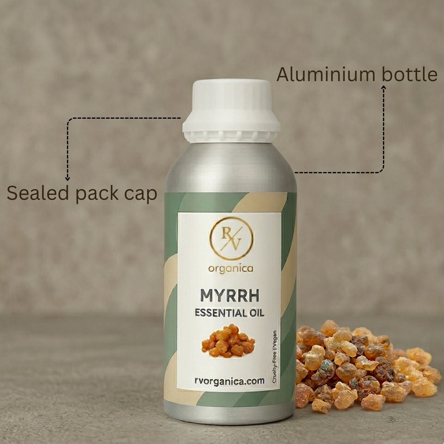 Myrrh Essential Oil sealed packed cap aluminium bottle premium quality pure natural essential oil
