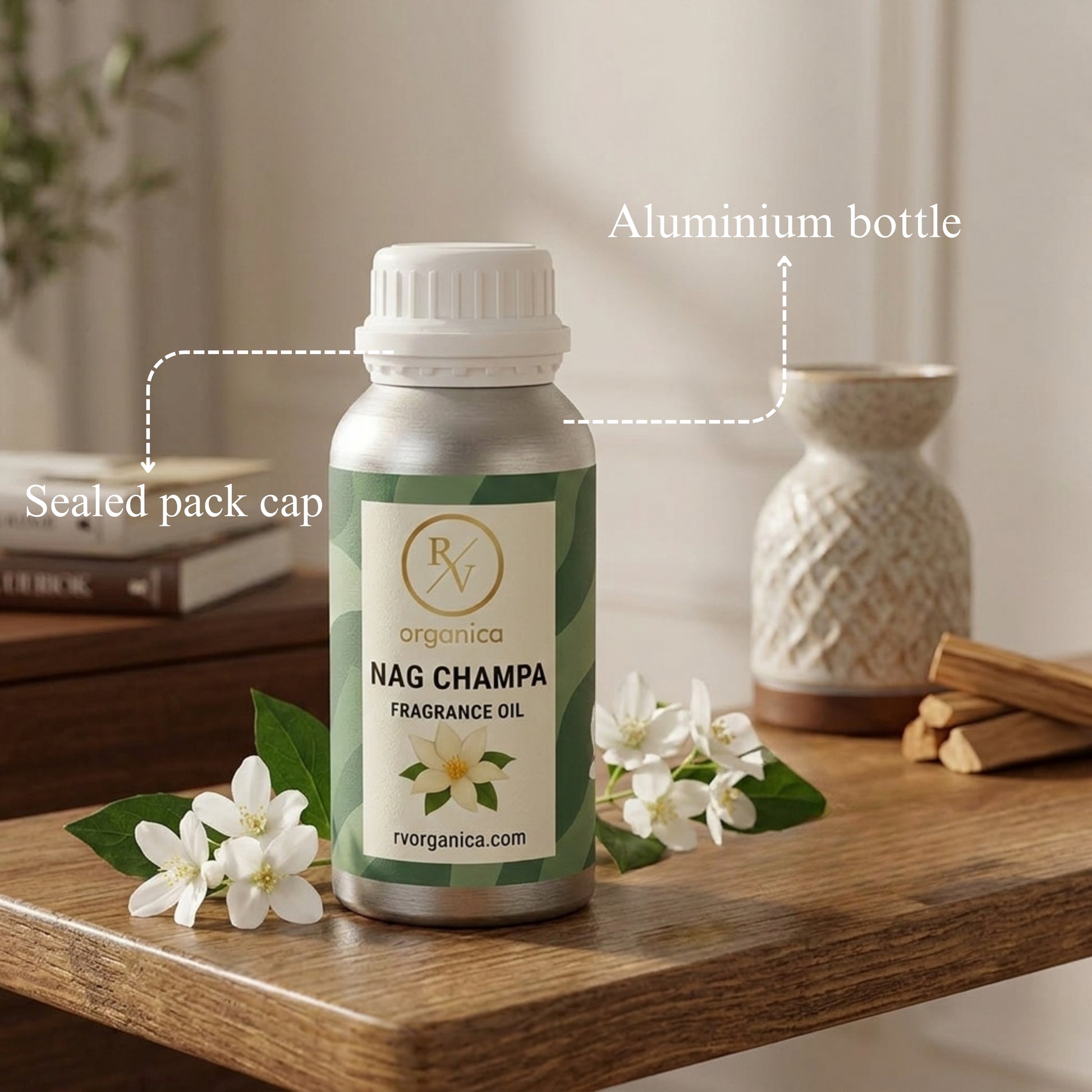“Premium sealed aluminium bottle Nag Champa fragrance oil original pack”