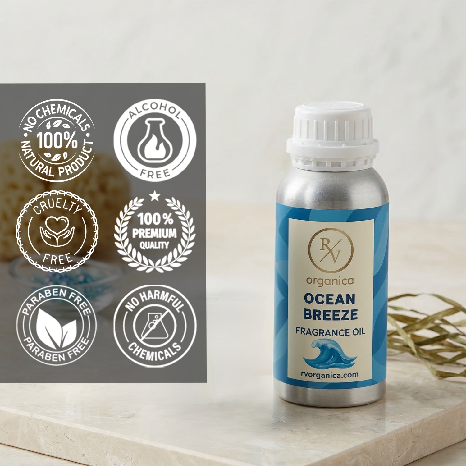 “Ocean breeze fragrance oil paraben free chemical free cruelty free safe fragrance oil”