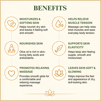 Benefits of olive massage oil - deep skin nourishment, relaxation and glowing radiant skin