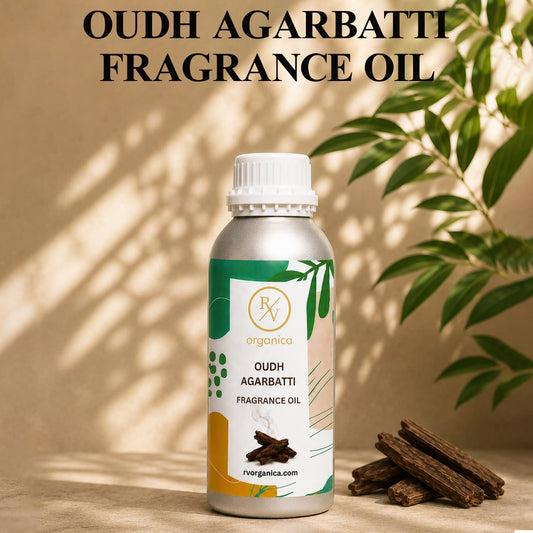 Oudh Agarbatti Fragrance Oil in a premium aluminium bottle with an elegant background, showcasing its rich oudh-inspired incense aroma for agarbatti, candles, soaps, perfumes, and home fragrance products. - second image