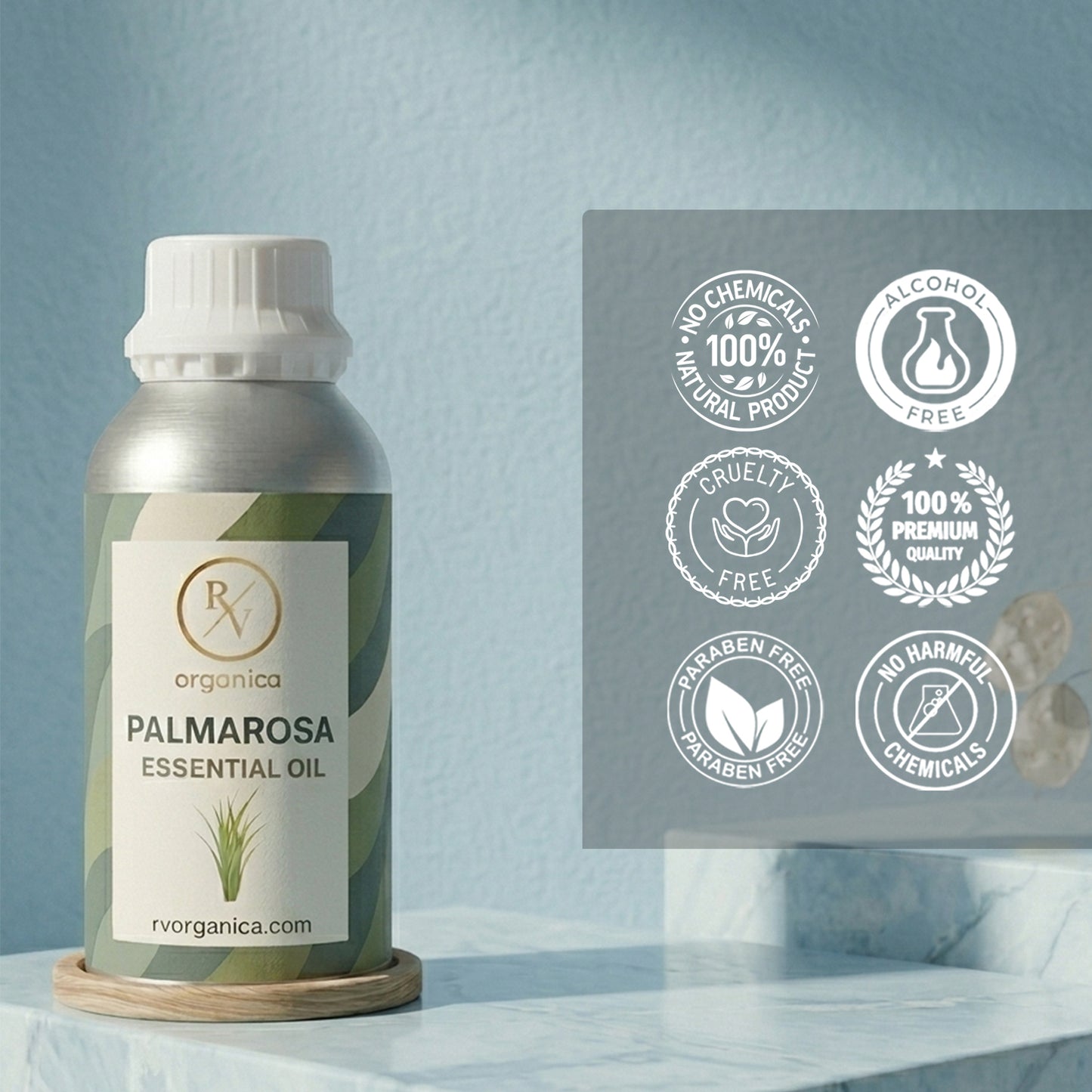 Palmarosa Essential Oil no harmful chemicals paraben free cruelty free alcohol free essential oil
