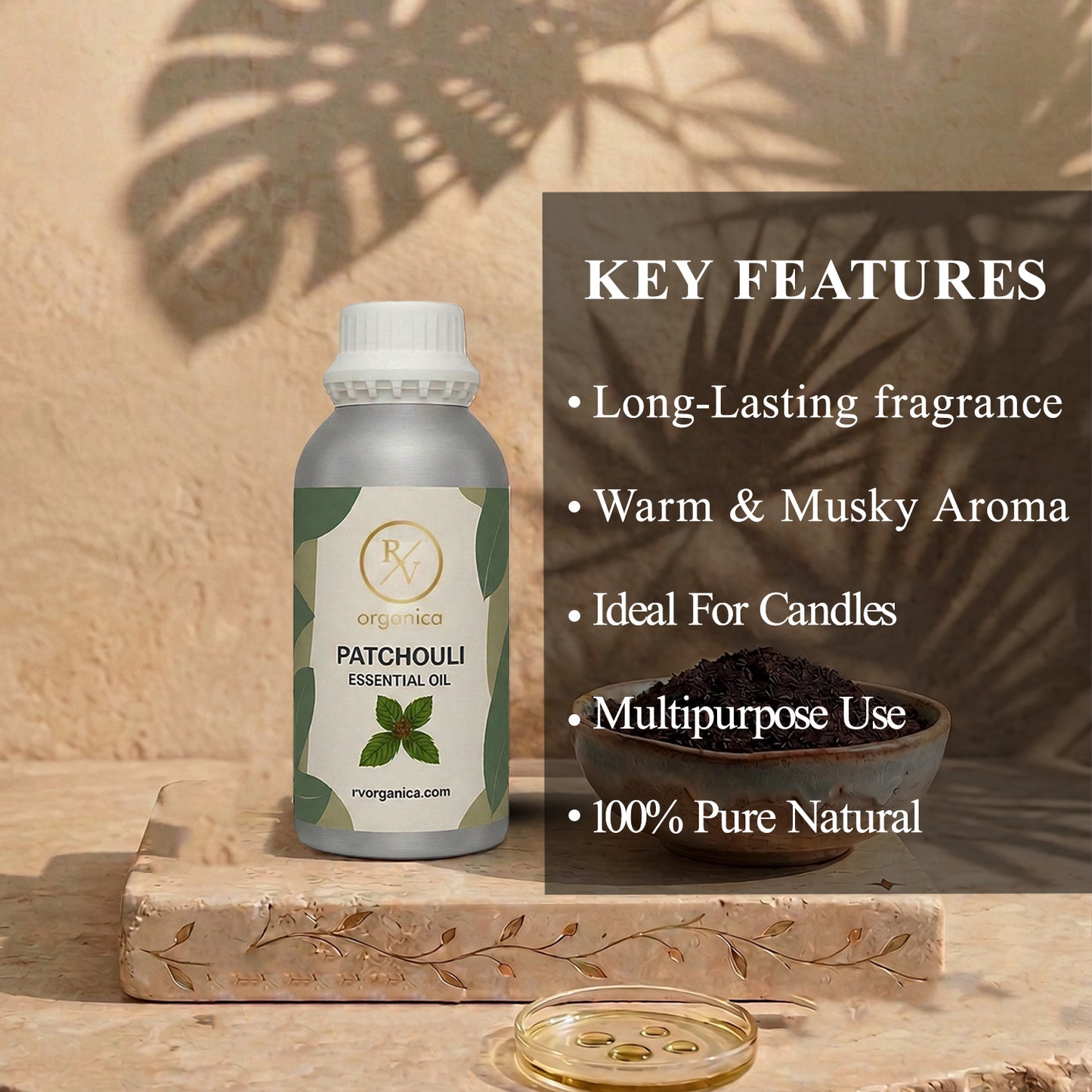 Patchouli essential oil paraben free cruelty free no harmful chemicals pure essential oil