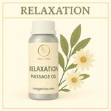 Relaxation massage oil with lavender and peppermint for stress relief and muscle relaxation