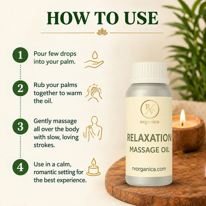 How to use relaxation massage oil - step by step guide for warming and applying oil