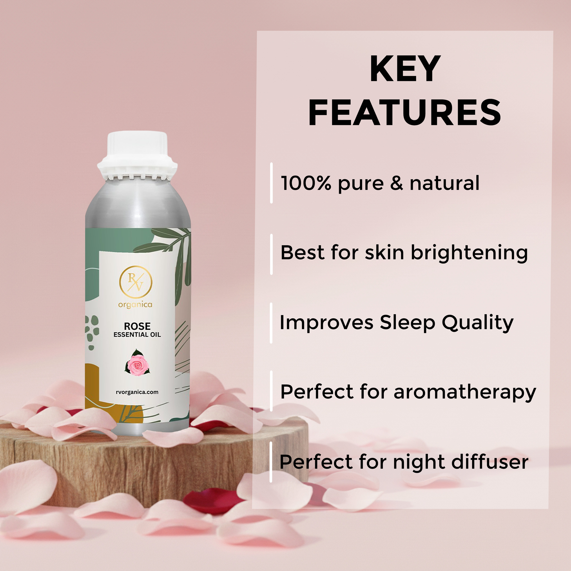 Rose Essential Oil key features for aromatherapy skin care and natural wel