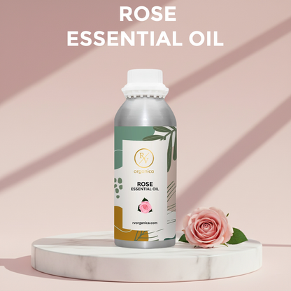 Rose Essential Oil sealed packed aluminium bottle with secure cap packaging