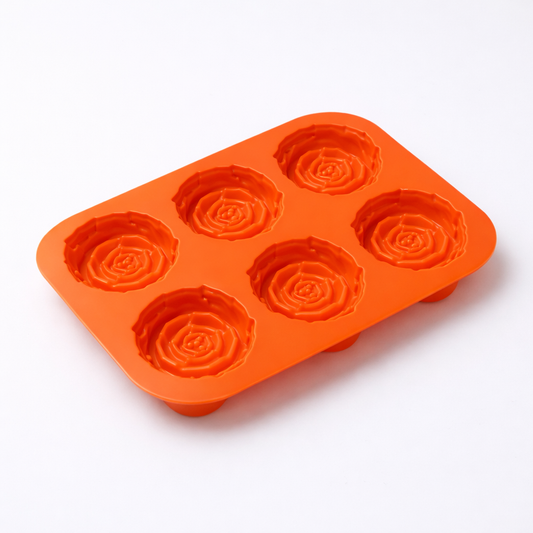 Rose shape silicone candle mould for decorative candle & soap making