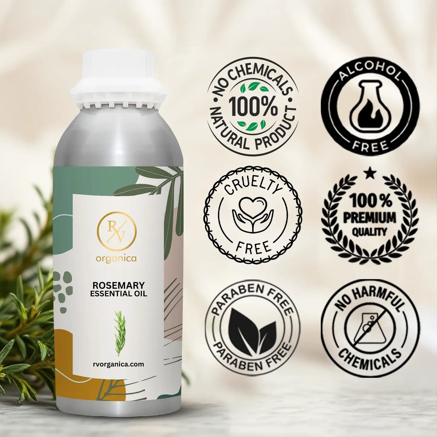 Rosemary Essential Oil natural premium quality cruelty free and paraben free benefits
