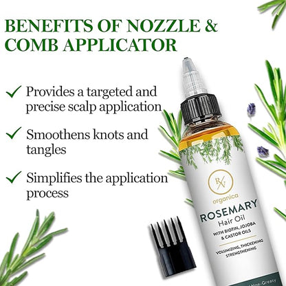 Rosemary hair oil for thicker strands by RV Organica