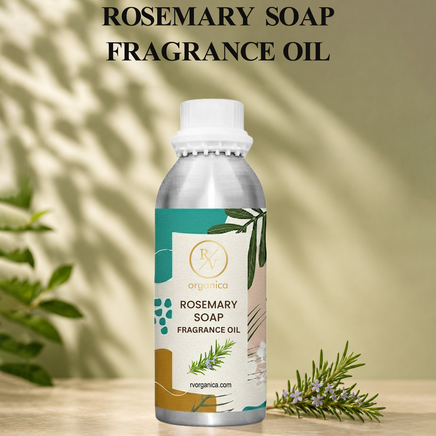 Rosemary Soap Fragrance Oil with a fresh, herbal, and aromatic fragrance, offering a clean and refreshing long-lasting scent ideal for handmade soaps, liquid soaps, body washes, candles, and personal care products.
