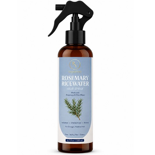 RV Organica Rosemary Ricewater Hair Spray 200ml - non-sticky hair growth spray for stronger, healthier hair