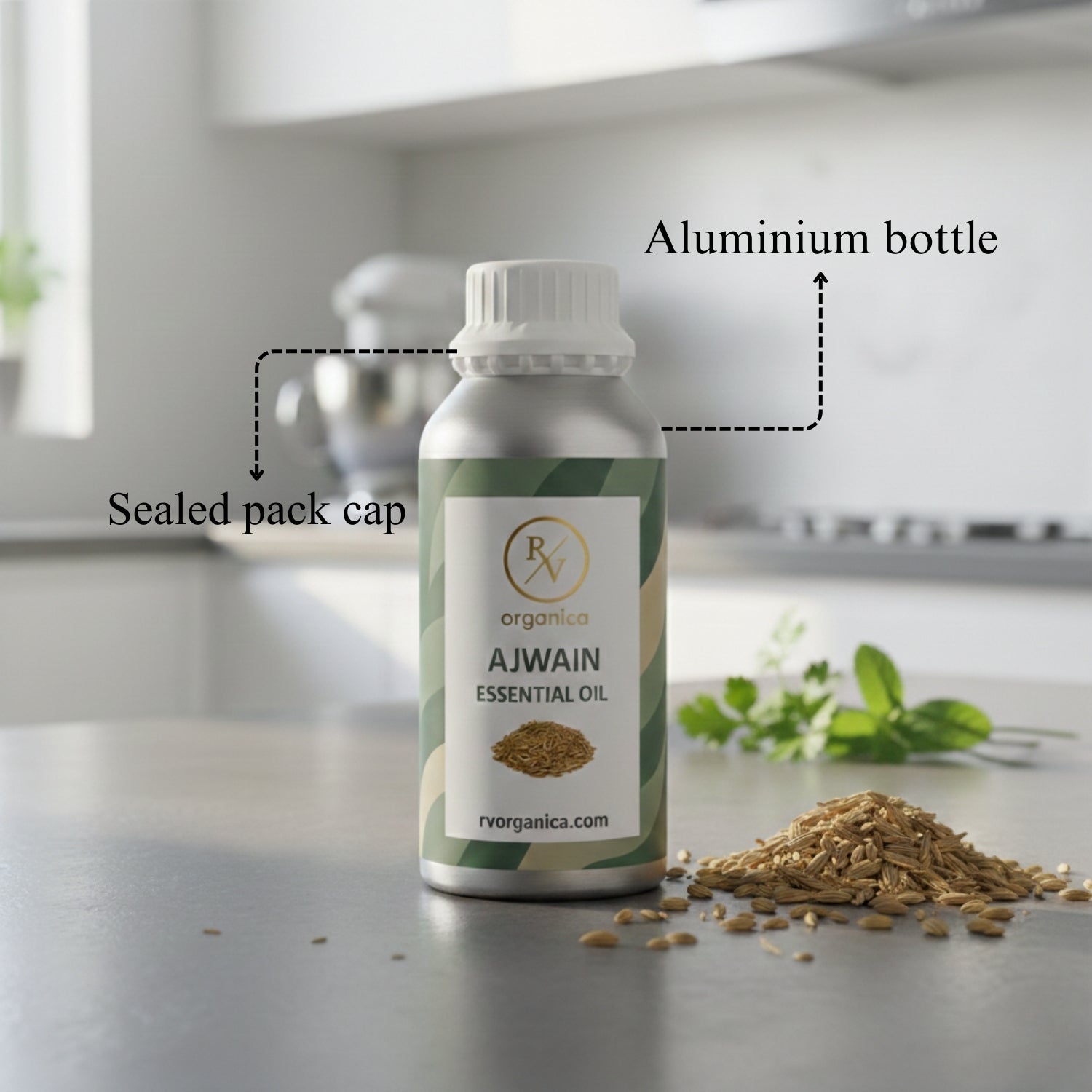 rv-organica-ajwain-essential-oil-sealed-aluminium-bottle-packaging