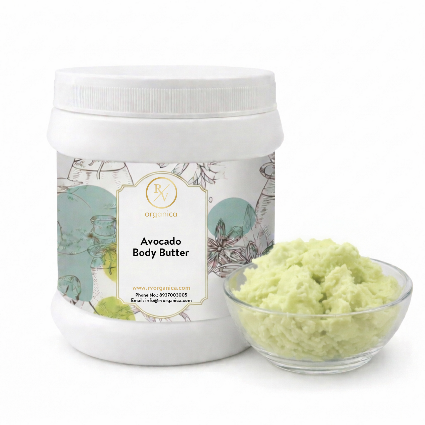 RV Organica shea body butter for deep moisturizing and nourishing dry skin