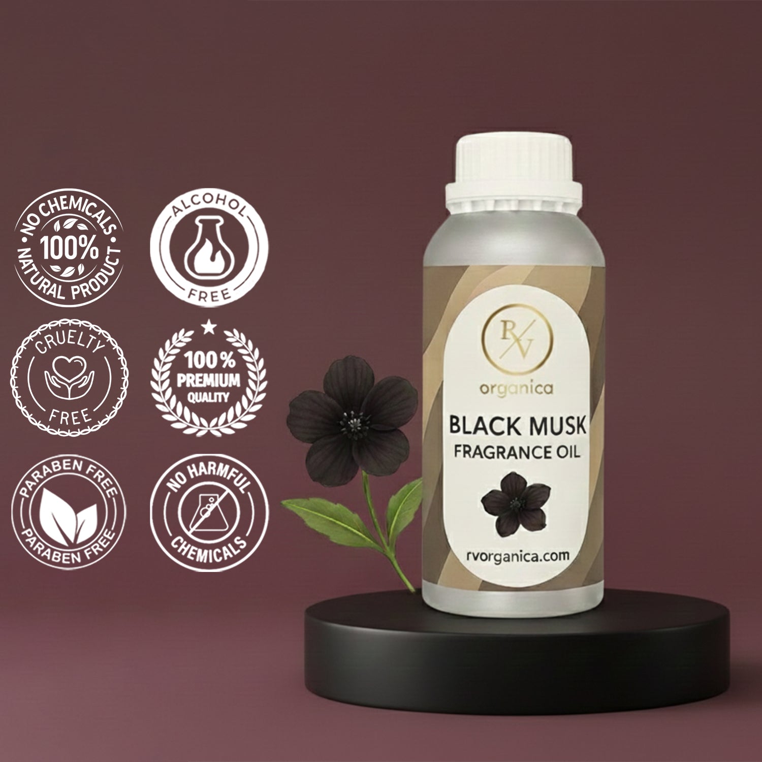 RV Organica black musk fragrance oil paraben free chemical free cruelty free natural product