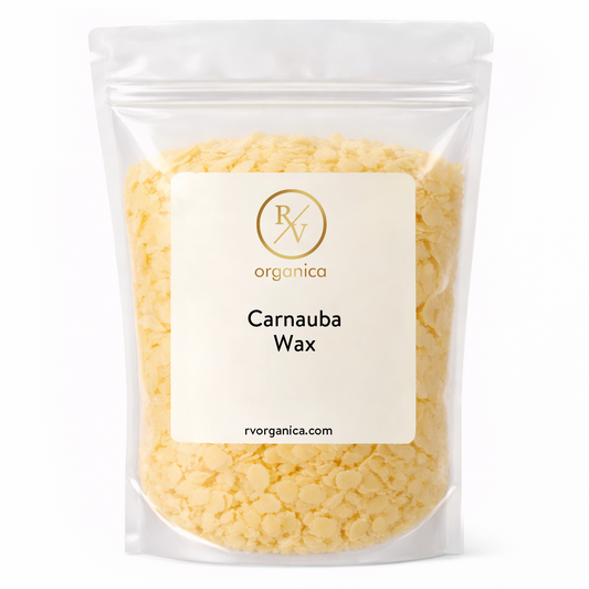 RV Organica carnauba wax for natural polish cosmetic formulations and candle making