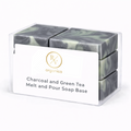 RV Organica charcoal and green tea melt and pour soap base for detoxifying and antioxidant rich soap making